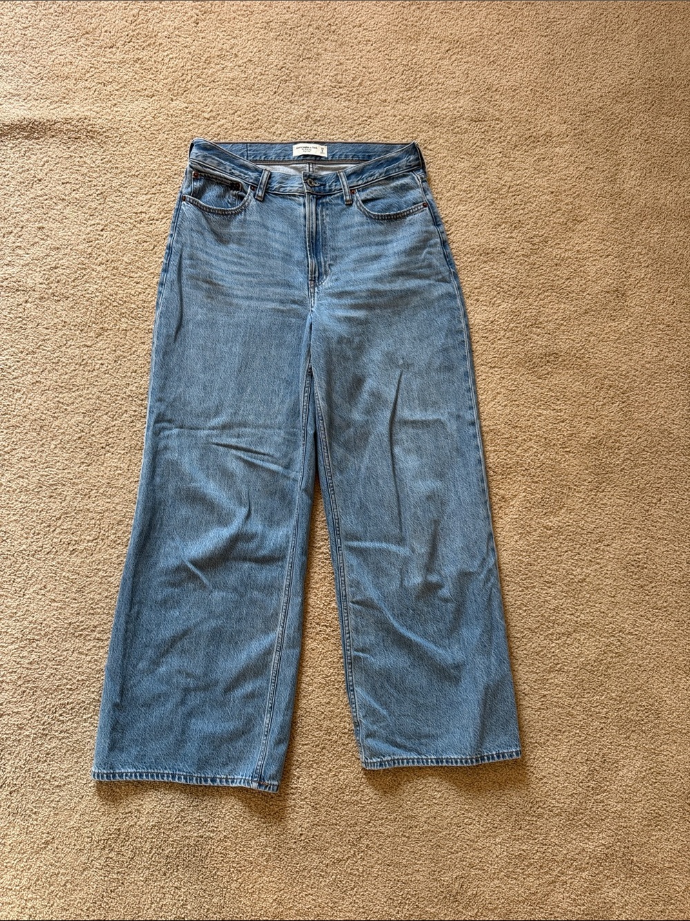 Abercrombie & Fitch Light Blue Wide-Leg Jeans